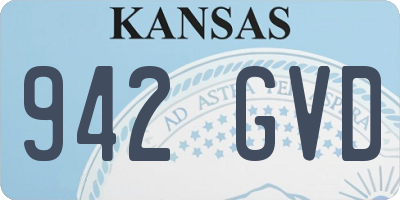 KS license plate 942GVD
