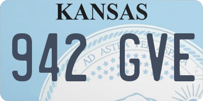 KS license plate 942GVE