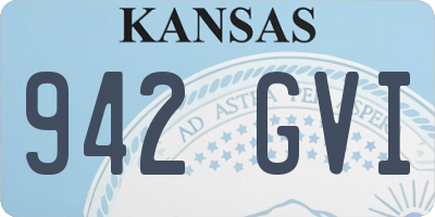 KS license plate 942GVI