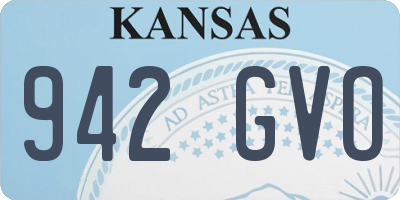 KS license plate 942GVO