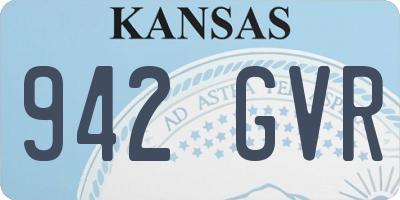 KS license plate 942GVR