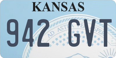 KS license plate 942GVT