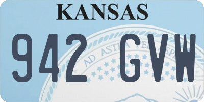 KS license plate 942GVW