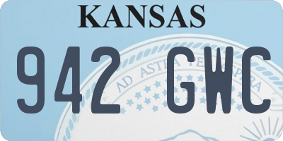 KS license plate 942GWC