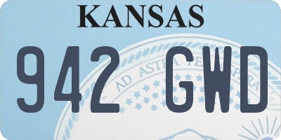 KS license plate 942GWD