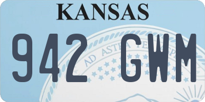 KS license plate 942GWM