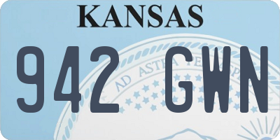 KS license plate 942GWN
