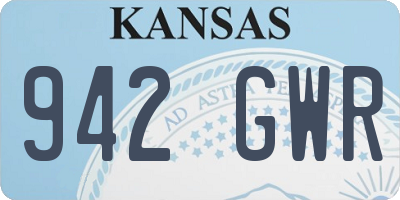 KS license plate 942GWR