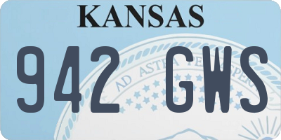 KS license plate 942GWS