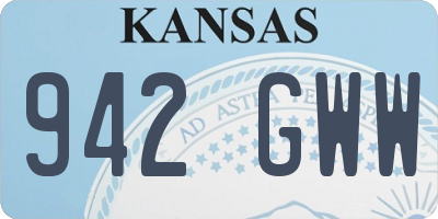 KS license plate 942GWW