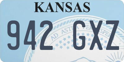 KS license plate 942GXZ