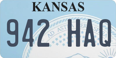 KS license plate 942HAQ