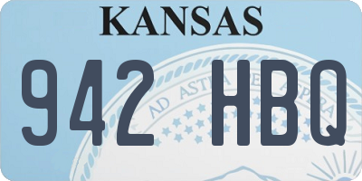 KS license plate 942HBQ