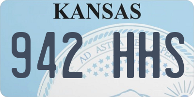 KS license plate 942HHS