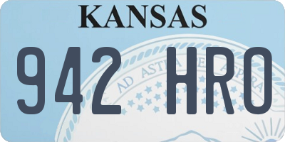 KS license plate 942HRO