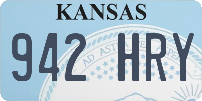 KS license plate 942HRY