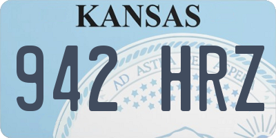 KS license plate 942HRZ