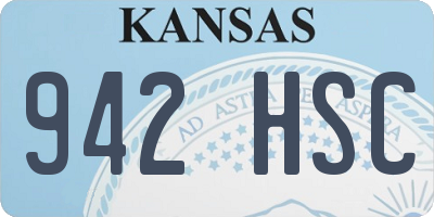 KS license plate 942HSC