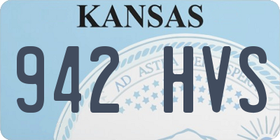 KS license plate 942HVS