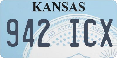 KS license plate 942ICX