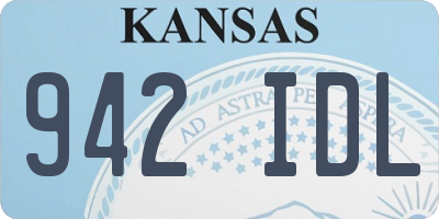 KS license plate 942IDL