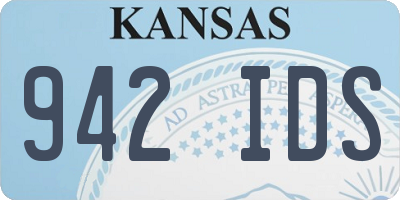 KS license plate 942IDS