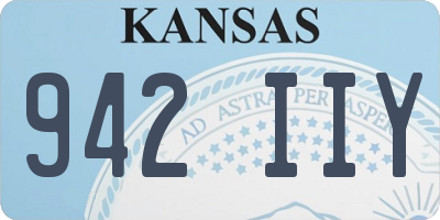 KS license plate 942IIY