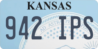 KS license plate 942IPS