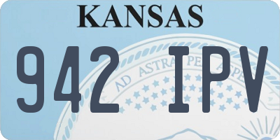 KS license plate 942IPV