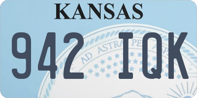 KS license plate 942IQK