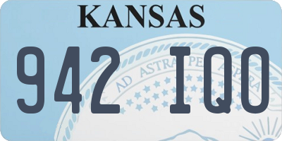 KS license plate 942IQO