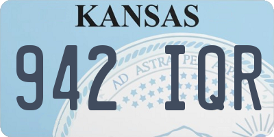 KS license plate 942IQR