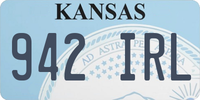 KS license plate 942IRL