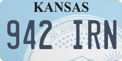 KS license plate 942IRN