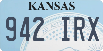 KS license plate 942IRX