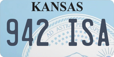 KS license plate 942ISA