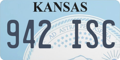 KS license plate 942ISC