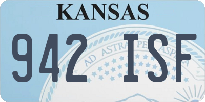 KS license plate 942ISF
