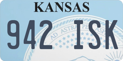 KS license plate 942ISK