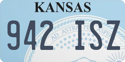 KS license plate 942ISZ