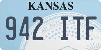 KS license plate 942ITF