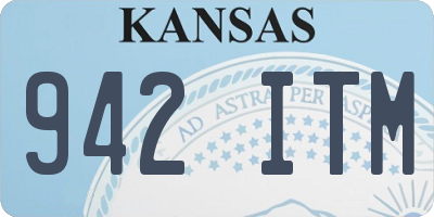 KS license plate 942ITM