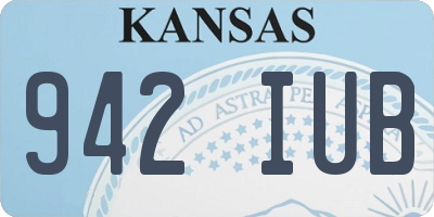 KS license plate 942IUB