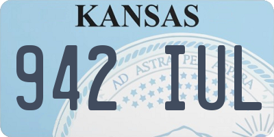 KS license plate 942IUL