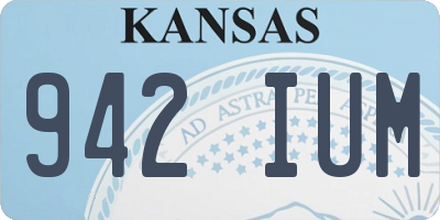 KS license plate 942IUM