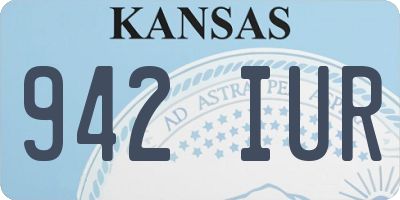 KS license plate 942IUR