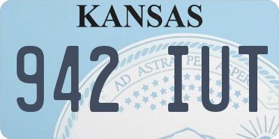 KS license plate 942IUT