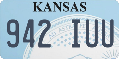 KS license plate 942IUU