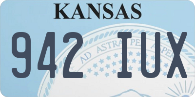 KS license plate 942IUX
