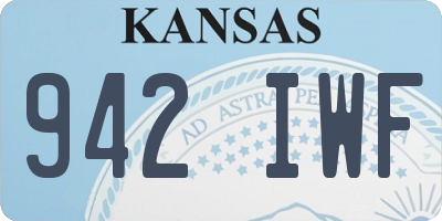 KS license plate 942IWF